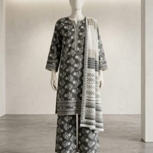 Monsoon Mosaic – 3 Piece Printed Lawn Suit