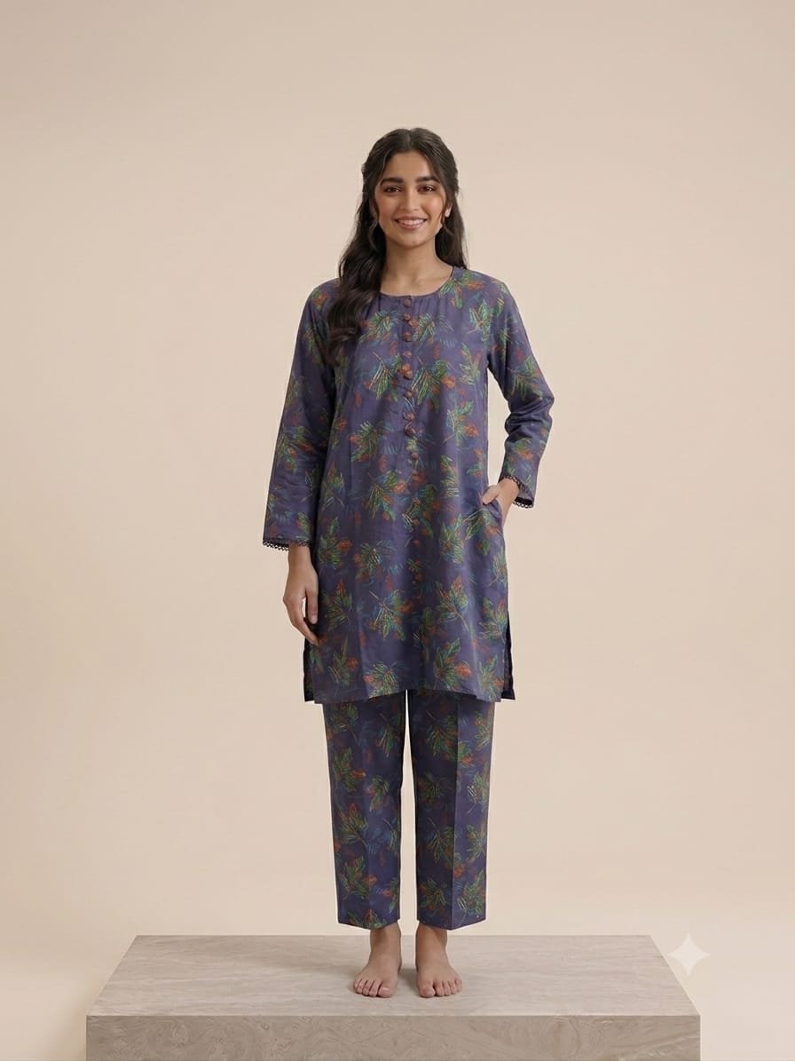 Dusk Lilac – 2 Piece Printed Lawn Suit