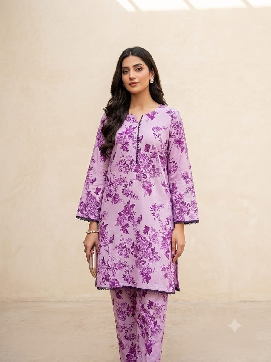 Lilac Whisper – 2 Piece Printed Lawn Suit