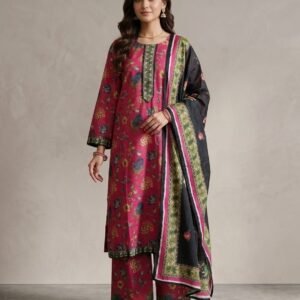 Rose Noir – 3 Piece Printed Lawn Suit