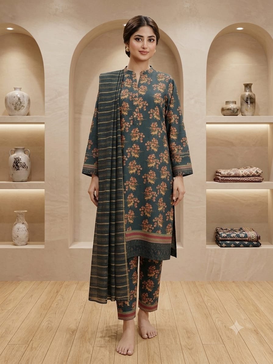 Stone Garden – 3 Piece Printed Lawn Suit