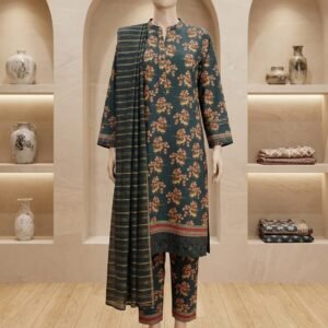 Ashen Petals – 3 Piece Printed Lawn Suit