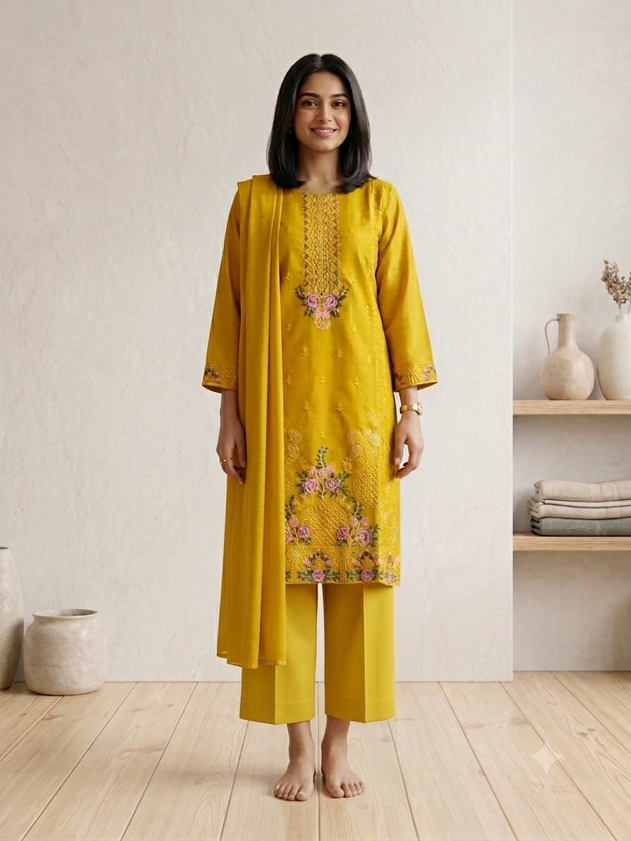 Marigold Muse – 2 Piece Embroidered Lawn Suit