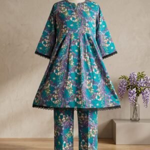 Peacock Peplum – 2 Piece Printed Lawn Suit
