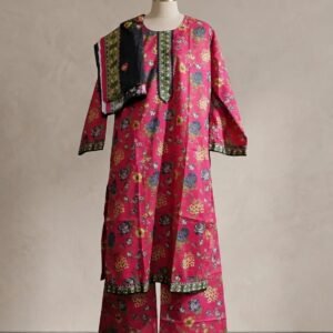 Blush Bouquet – 3 Piece Printed Lawn Suit