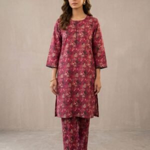 Crimson Posy – 2 Piece Printed Lawn Suit