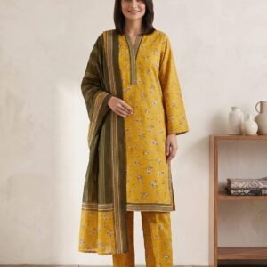 Olive Ode – 3 Piece Printed Lawn Suit