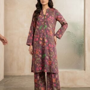 Rosewood Petal – 2 Piece Printed Lawn Suit