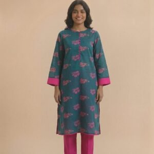 Viridian Vine – 2 Piece Printed Lawn Suit