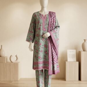 Rose Quartz – 3 Piece Embroidered Lawn Suit
