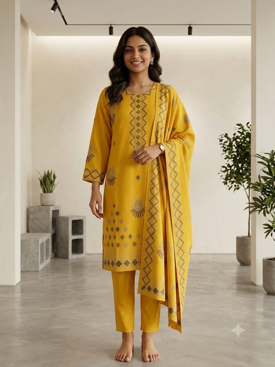 Amber Stripe – 3 Piece Printed Lawn Suit