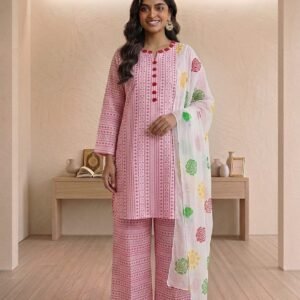 Petal Pink – 3 Piece Printed Lawn Suit