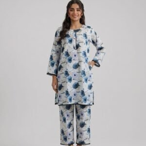 Azure Blossom – 2 Piece Printed Lawn Suit