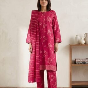 Coral Charm – 3 Piece Printed Lawn Suit
