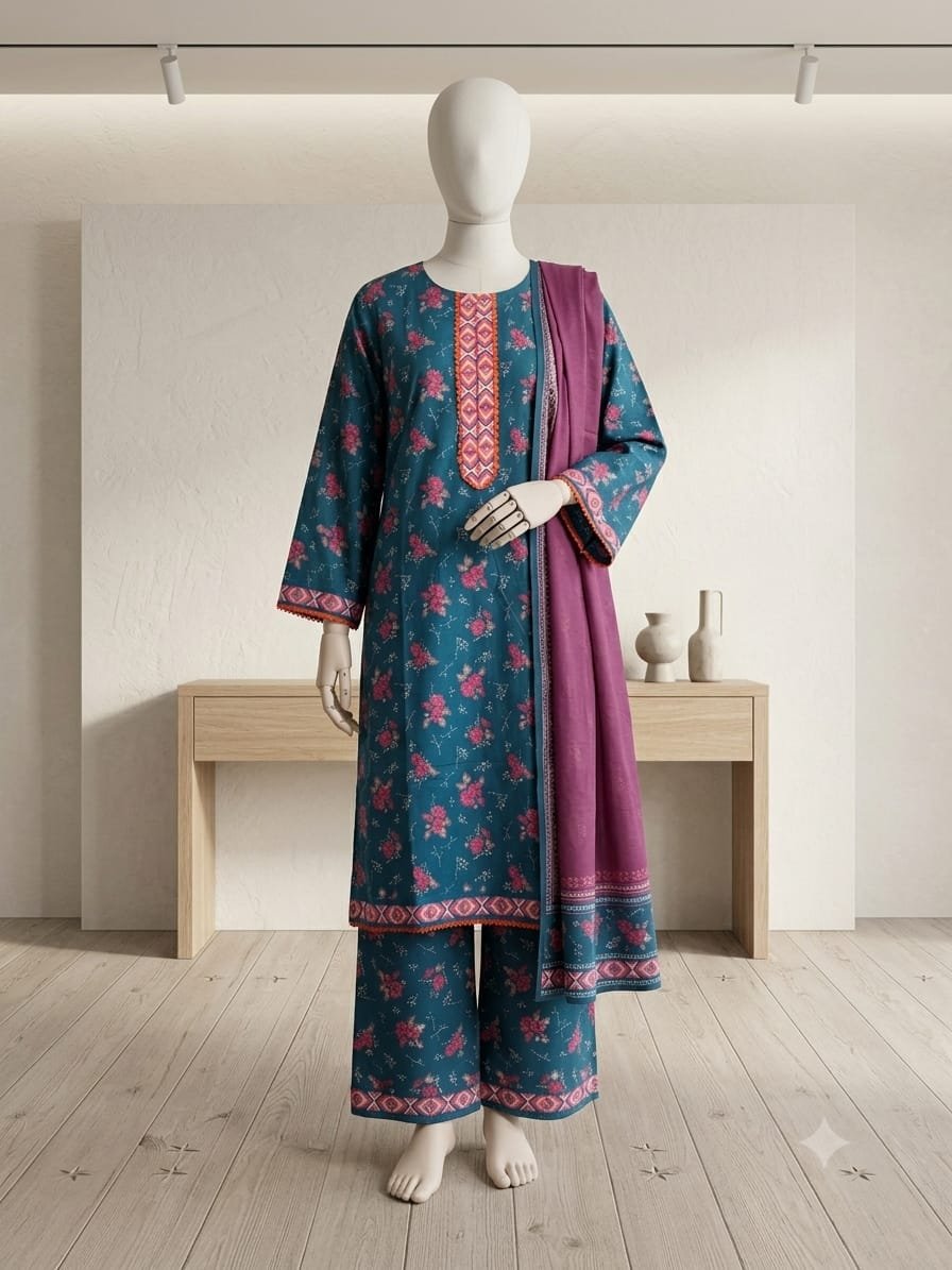 Twilight Trail – 3 Piece Printed Lawn Suit