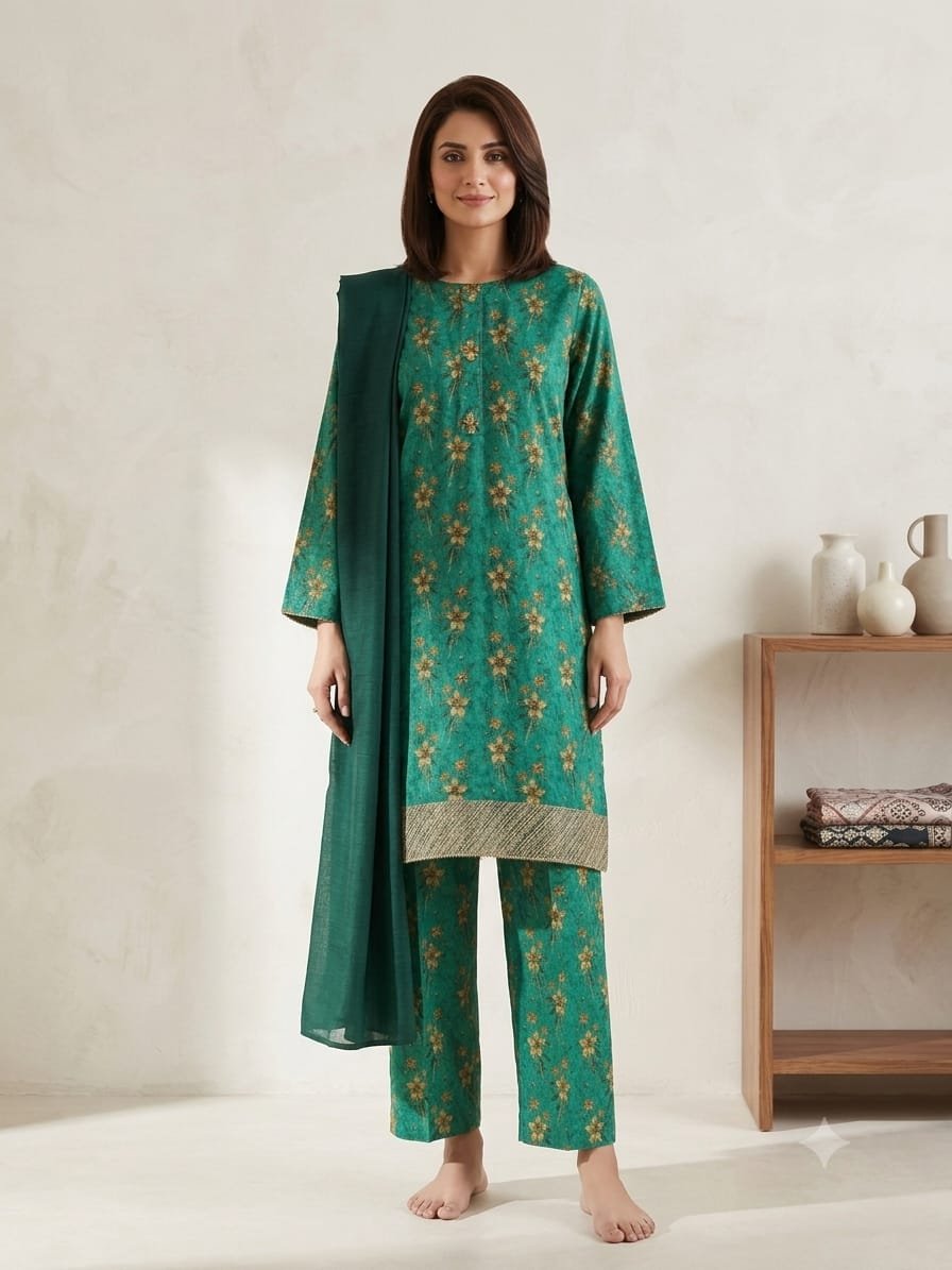 Fern Bloom – 2 Piece Printed Lawn Suit