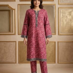 Rosewood Bloom – 2 Piece Printed Lawn Suit