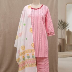 Rose Petal – 3 Piece Printed Lawn Suit
