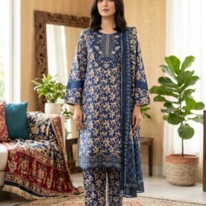 Sapphire Trail – 3 Piece Printed Lawn Suit