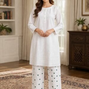 Ivory Bloom Embroidered Set