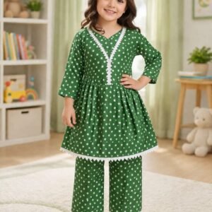 Starry Green Frock Set