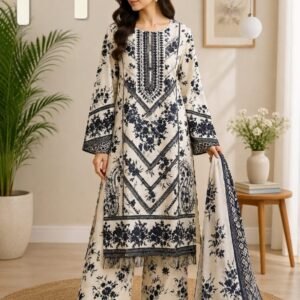 Indigo Sonnet – 3 Piece Printed Lawn Suit