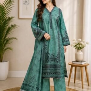 Jade Nomad – 3 Piece Printed Lawn Suit
